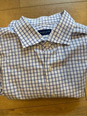 Proper Cloth Blue Plaid Men's Dress Shirt